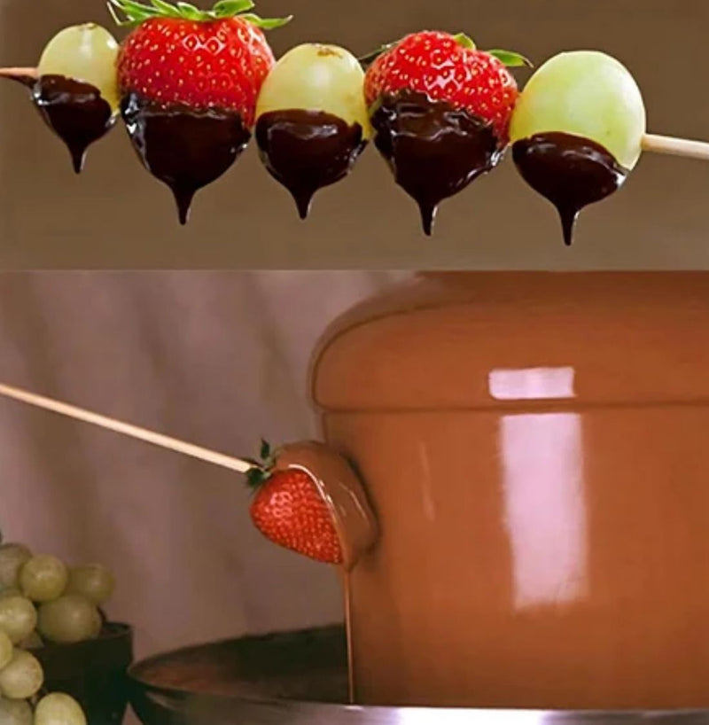 Fonte de Chocolate Elétrica - Cascata de 3 Andares para Fondue de Frutas
